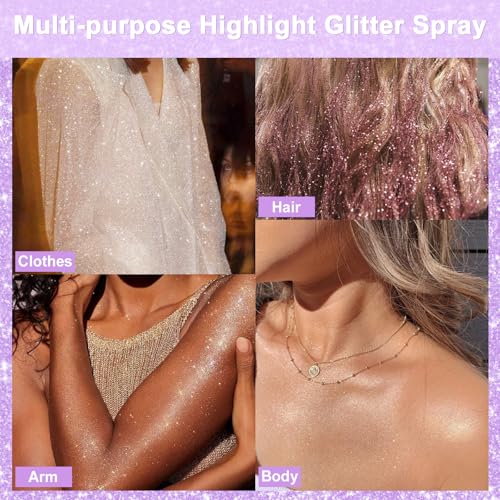 Yosca Body Glitter Spray 80ml Holographic Silver
