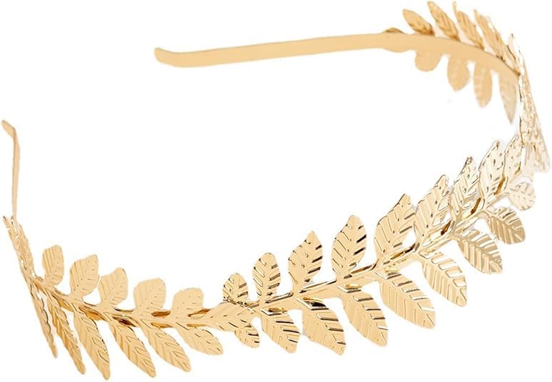 Gold Leaf Branch Bridal Hair Crown Headband