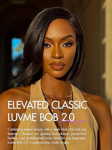 8" Blunt Bob Wig Human Hair Glueless HD Lace