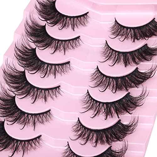 Fox Eye Lashes Wispy Faux Mink Lashes Volume Fairy Cat Eye Lashes That Look Like Extensions Spiky Fake Eyelashes Natural Look