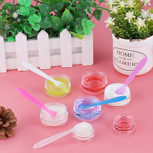 300 Pack MINI Makeup Spatulas, Reusable Cream Tip Spatulas Frosted Cosmetic Spatulas Scoops by Accmor