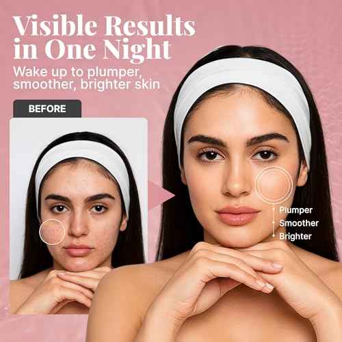Bio Collagen Face Mask Overnight, 6 Pack ? Hydrogel Korean Face Masks, Hydrating Collagen Mask for All Skin Types, Anti-Aging Face Masks Skincare, Deep Moisturizing, Improves Elasticity & Radiance