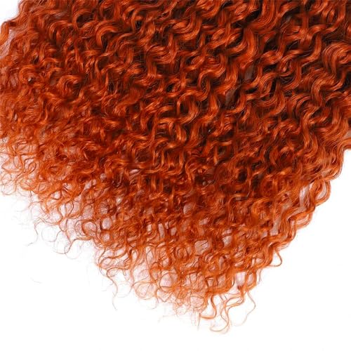 Fridnae Ginger Curly Wave Human Hair Bundles 18-22 Inch - Model #350JC