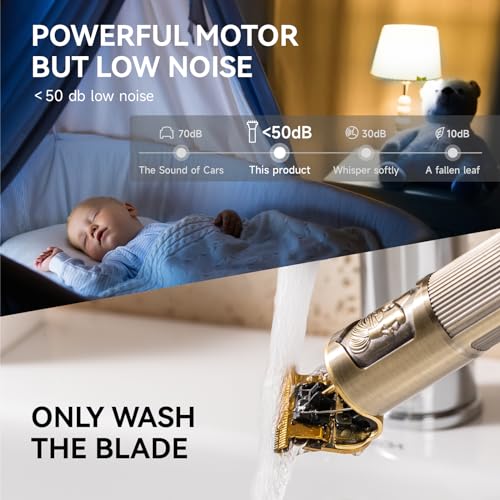 T-Blade Trimmer for Men Professional Hair Clippers Barber Beard Trimme Hair Trimmer with LCD Display T Liners Cordless Zero Gapped Shavers Edgers Clipper for Hair Cutting