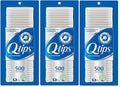 Q-Tips Cotton Swabs 500 Count Pack of 3