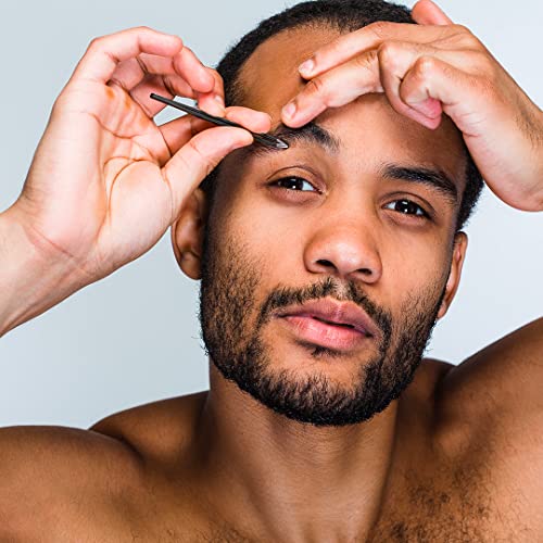 Gentlehomme - Tweezers - Men¡¯s Beard, Eyebrow & Facial Hair Tweezers - Shape Eyebrows & Clean Up Your Beard - Designed to Grasp Thick, Coarse Hair - Precise Straight Flat Tip - Stainless Steel -1 Pack