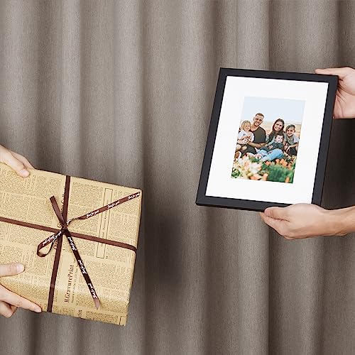 upsimples 16x20 Picture Frame Set of 5, Display Pictures 11x14 with Mat or 16x20 Without Mat, Wall Gallery Poster Frames, Brown