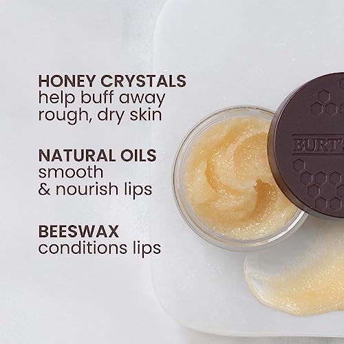 Burt¡¯s Bees Conditioning Lip Scrub and Overnight Intensive Lip Treatment, With Ceramides, Exfoliates and Hydrates Lips 8 Hours, Natural Origin, 2 Jars, 0.25 oz