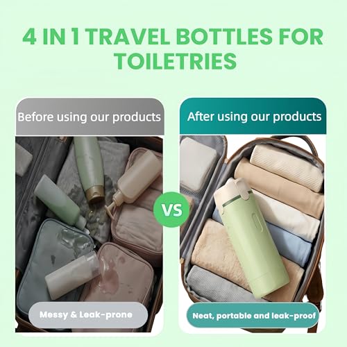 4-in-1 Travel Pump Dispenser Bottle 30ML 4-Pack Leak-Proof