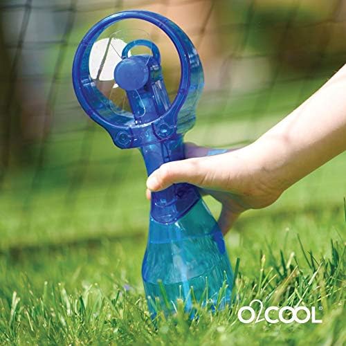 O2COOL Deluxe Handheld Battery Powered Water Misting Fan (Raspberry)