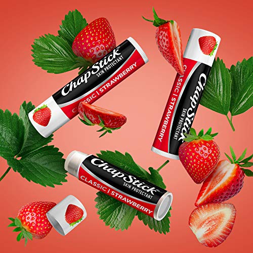 ChapStick Lip Moisturizer, Classic Strawberry 3-Packs (12 Sets/36 Tubes) ? Bulk Lip Balm, Fruity & Sweet, 0.15 Oz Ea