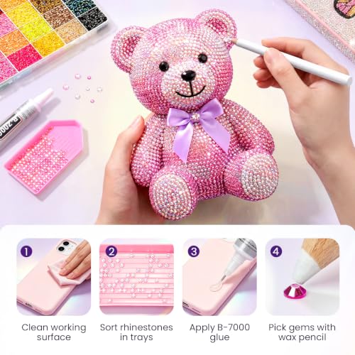 40,000 Pcs Bedazzling Rhinestone Kit with B7000 Glue & Tools