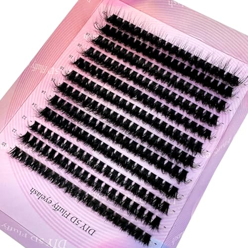 HBZGTLAD 280 Bundles 50D/60D/80D/100D/110D/150D Mink Eyelashes 0.05mm/0.07mm Thin Eyelash extension 3D Russia Volume Individual Eyelash Cluster Makeup (100D CC Curl-0.07mm10mm-20mmMIX)