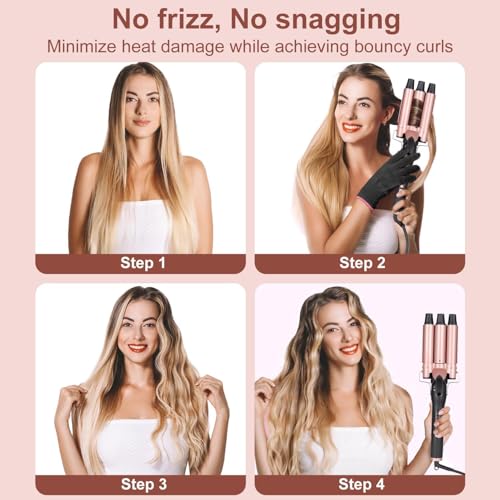 UNOBEY 5-in-1 Curling Wand Set with Interchangeable Barrels