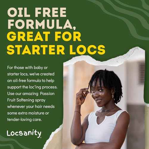 Locsanity Daily Moisturizing Spray for Dull, Dry Locs ? Trial Size Passion Fruit Hair and Scalp Moisturizer for Dreadlocks, Sisterlocks, Microlocks, Braids to Control Oil and Frizz (4 fl oz)
