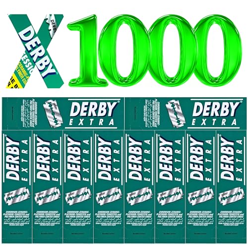 1000 "Derby Extra Professional" Double Edge Razor Blades for straight razor (1000)