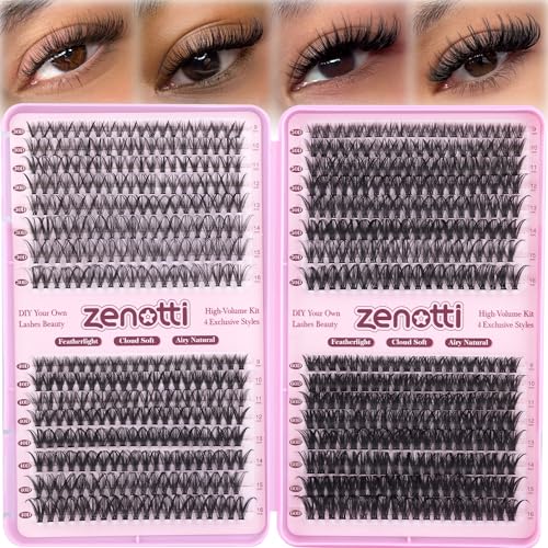 Natural Eyelash Clusters 640PCS - 30D 40D 50D 60D Wispy Extensions