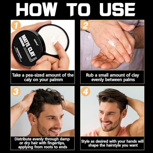 Goiple Men's Hair Styling Clay – Firm Hold Matte Finish 120g