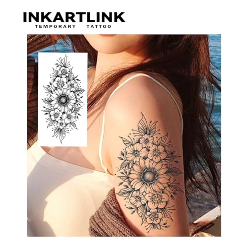 INKARTLINK Semi-Permanent Tattoo Sheets - Waterproof, Lasts 1-2 Weeks