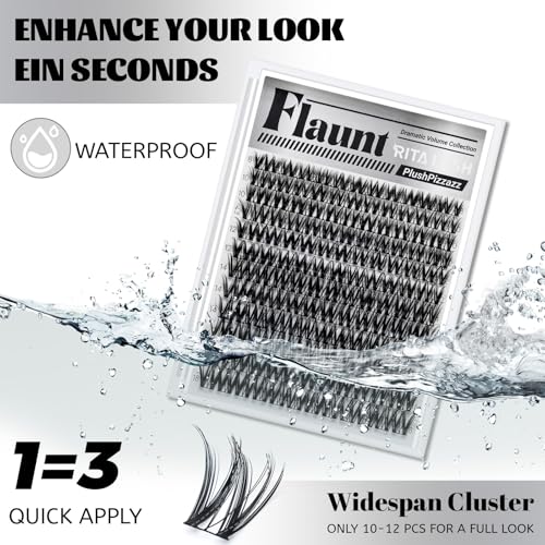Flaunt Hybrid Lash Clusters - Wispy Volume, 8-18mm
