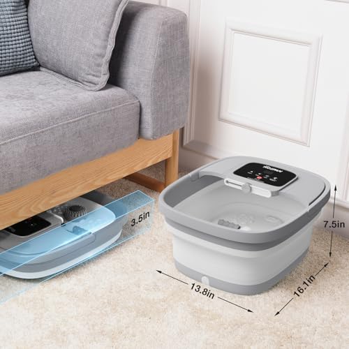 Collapsible Foot Spa with Heat, Massage & Red Light