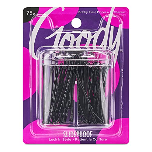 Magnetic Top Bobby Pins Box - 75 Count, Secure Hair Styling Accessories