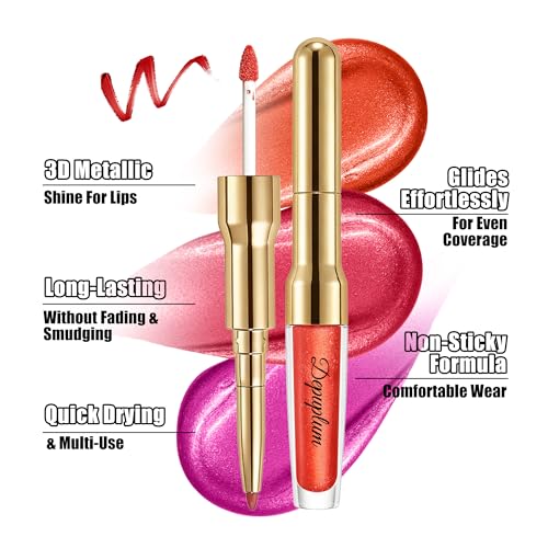 Nude Metallic Lipstick & Lip Liner Combo 2-in-1 Waterproof