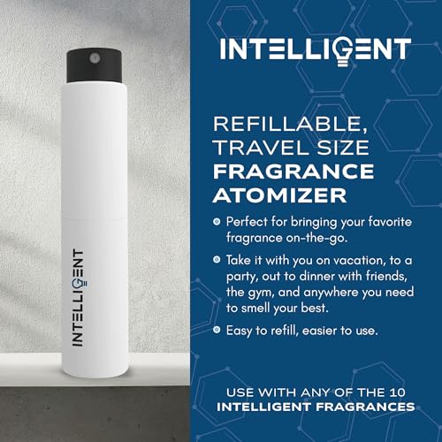 Intelligent 5mL Refillable Travel Size Fragrance Atomizer | Perfume and Cologne Spray Bottle (White)