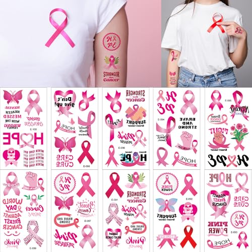Breast Cancer Awareness Temporary Tattoos