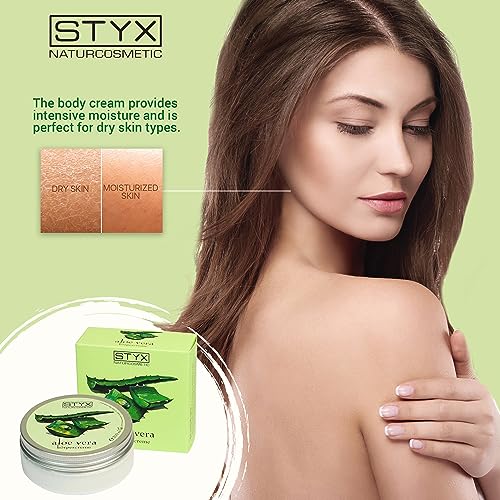 STYX ALOE VERA BODY CREAM - Aloe Vera After Sun Lotion for Sunburn Relief with Shea Butter, Jojoba Oil, Macadamia Oil, and Soybean Oil - Organic, Vegan, and Made in Austria