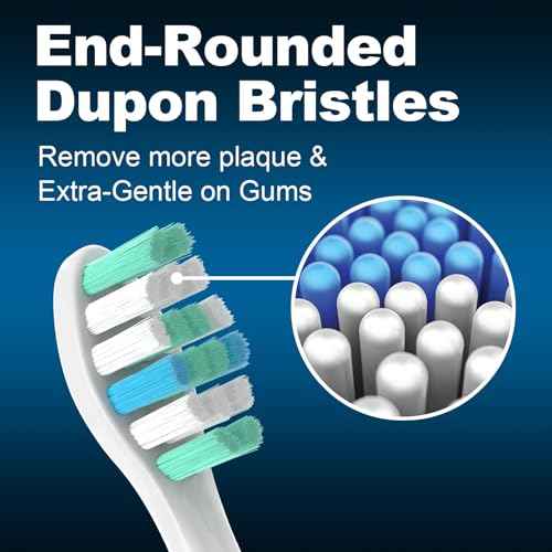 MRYUESG Replacement Toothbrush Heads for Philips Sonicare Replacement Heads, 10 Pack, Electric Tooth-Brush Head Compatible with Phillips, White-Blue