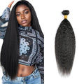 Kinky Straight Human Hair Bundles 18" #1B Natural Black