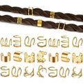 24 Pcs Non-Piercing Ear Cuffs & Hair Beads Set for Women & Men