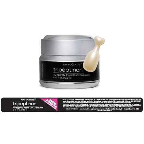 AminoGenesis Tripeptinon Cermide Age Defying, Lifting and Firming Renewal Serum for Restoring Youth, 40 Capsules