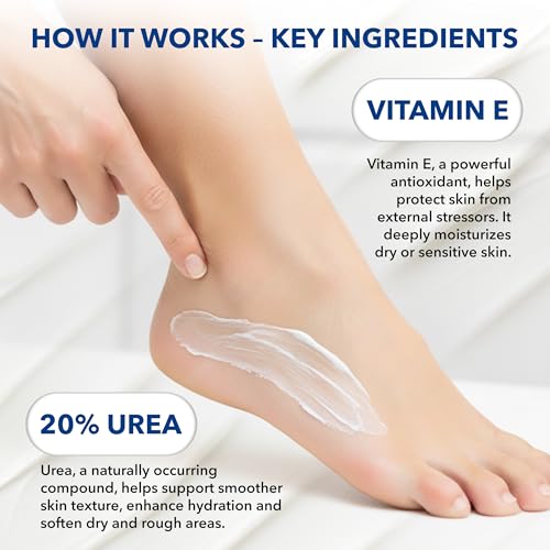 20% Urea Cream with Vitamin E - Moisturizer for Dry Skin