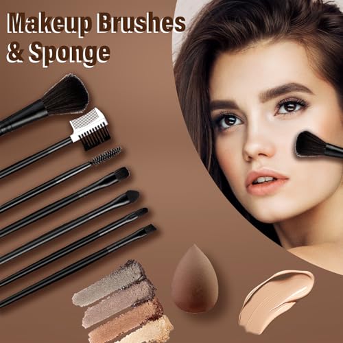 21 Pc Complete Makeup Set with 40 Color Eyeshadow Palette & Brushes