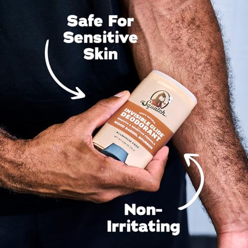 Dr. Squatch Invisible Glide Natural Deodorant for Men, 2-Pack
