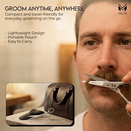 4 Inch Stainless Steel Eyebrow Scissors with Comb