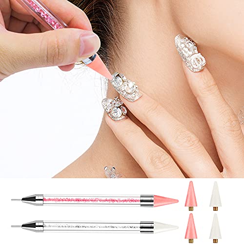 Rhinestone Picker Tool Set with 2 Applicators, 4 Wax Tips & Tweezer