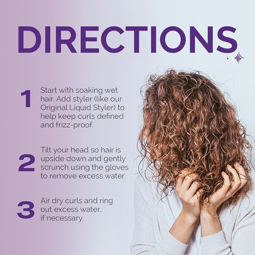 Curl Keeper Quick-Dry Styling Gloves - Microfiber Hair Towel