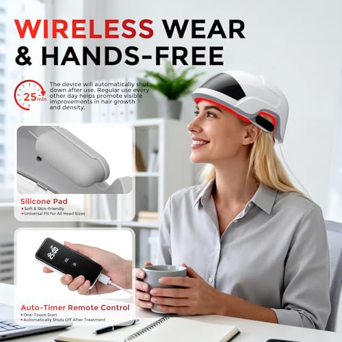Red Light Therapy for Hair Growth Laser Cap - FDA Cleared Device