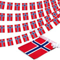 MVPRING Norway Flag Pennant Banner - 30 Flags, 33ft Bunting, Nordmann Flags