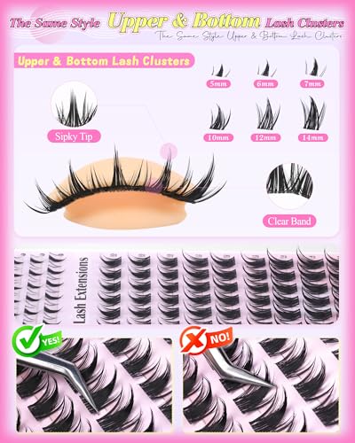 ALICE Manga Lash Clusters Kit 5-14mm Wispy Extensions