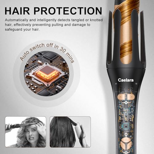 Caelara Automatic Curling Iron for Beach Waves – 4 Heat Settings