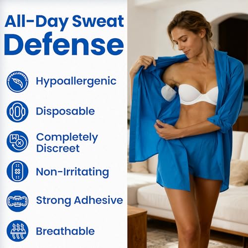 Disposable Underarm Sweat Pads for Men & Women - All-Day Protection