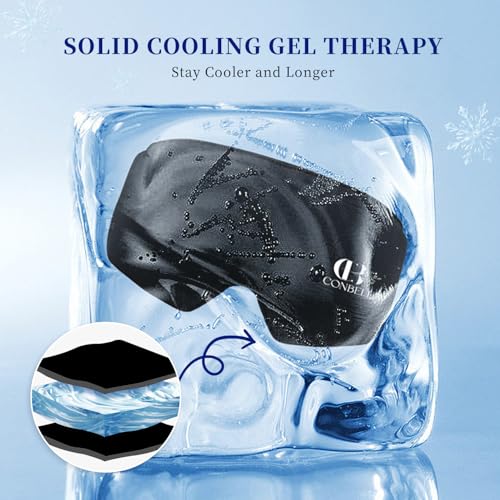 Cooling Eye Mask for Puffy Eyes, Gel Eye Mask, Cold Compress for Puffiness, Migraines, Headache, Dark Circles, Reusable, Flexible, Cooling Sleep Mask Long-Lasting Comfort for Men Women