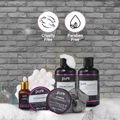 Lavender Bath Spa Gift Set for Men Women and Couples! Best Spa Set for Birthday Valentines Gift (8 PC)
