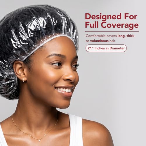 Annie Extra Large Clear Disposable Hair Treatment Caps - 100 Count
