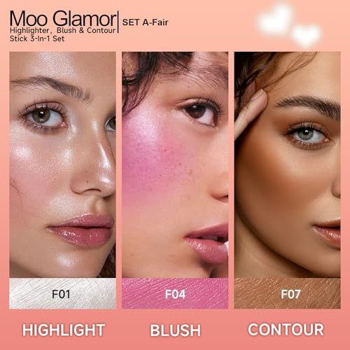 3-in-1 Highlighter, Blush & Contour Stick Trio Set