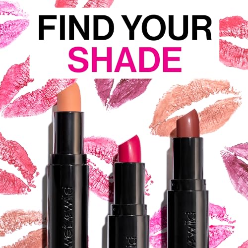 Wet n Wild Mega Last Matte Lip Color - Semi Matte Hyaluronic Acid Nourishing Lipstick - Bare It All / 1 Count